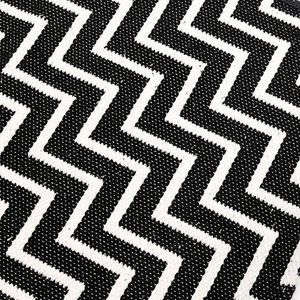 Tapete para Sala Jacquard Chevron 150x200cm Preto - Comoditá