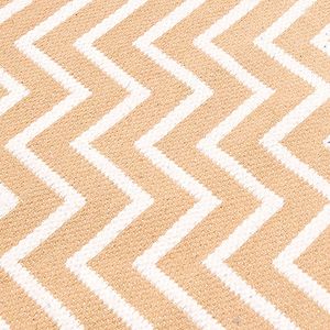 Tapete para Sala Jacquard Chevron 200x250cm Bege - Comoditá
