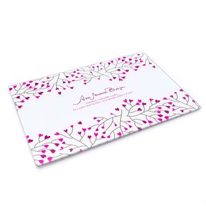 Tábua de Vidro Retangular 30x20cm Corações - Ana Maria Braga