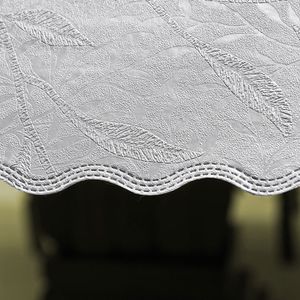 Toalha de Mesa Retangular 138x200cm Adamascada Prata - Sur La Table
