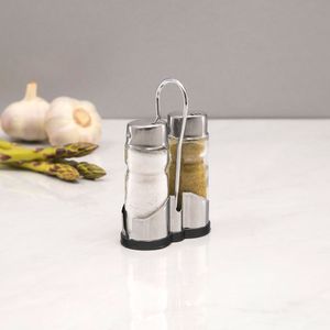 Saleiro e Pimenteiro com Suporte Inox - Lumina