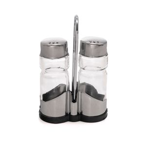 Saleiro e Pimenteiro com Suporte Inox - Lumina