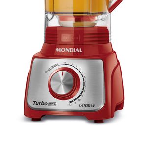 Liquidificador Mondial Turbo Inox Vermelho