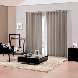 Cortina para Sala / Quarto Duplex Bellini 2,6 X 1,7m Taupe - Bella Janela