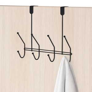 Cabide para Porta com 4 Ganchos Duplos Eclipse Black - Arthi
