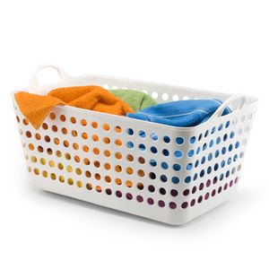 Cesto de Roupa Multiuso 25x47cm Branco - Arthi