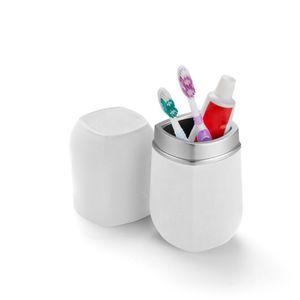 Porta Escovas de Dentes com Tampa Conceito Branco - Arthi
