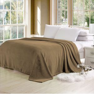 Cobertor de Microfibra Casal Liso Taupe - Beau Tissu