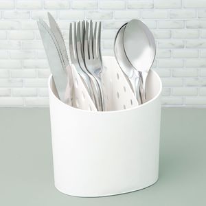 Porta Talheres Oval Branco - Coza