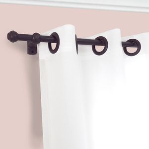 Kit Varão para Cortina 28mm X 2m Imbuia - Bella Arte