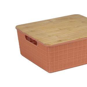 Caixa Organizadora com Tampa 12l Terracota - Oikos