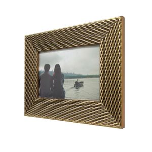 Porta Retrato Trabalhado 10x15cm Dourado - Kapos