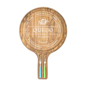 Tábua de Queijo Rústica com Garfinhos - Debiasi