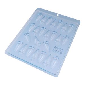 Forma de Chocolate Aplique Cenouras 24 Cavidades - Bwb