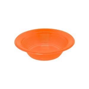 Prato Fundo Descartável 15cm com 10 Unidades Laranja Neon - Bello Festas