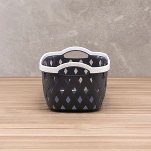 Cesto Organizador Multiuso Vazado 27cm Cinza - Home Space
