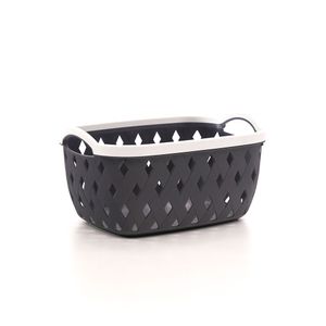 Cesto Organizador Multiuso Vazado 27cm Cinza - Home Space