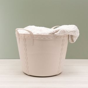 Cesto Organizador Multiuso Redondo 40cm Off White - Home Space