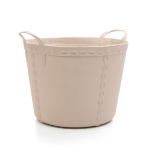 Cesto Organizador Multiuso Redondo 40cm Off White - Home Space