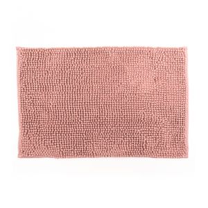 Tapete para Banheiro Retangular Chenille 40x60cm Rosa - Comoditá