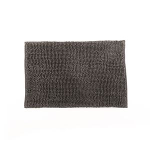Tapete para Banheiro Retangular Chenille 40x60cm Cinza - Comoditá