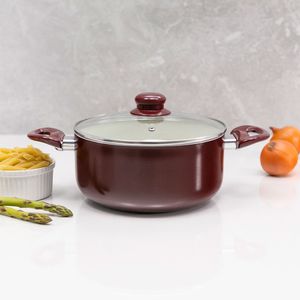 Caçarola com Revestimento Cerâmico Arujá Bordô 20cm - Meridional