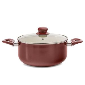 Caçarola com Revestimento Cerâmico Arujá Bordô 24cm - Meridional