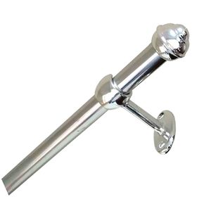 Kit Varão para Cortina 19mm X 4m Cromado - Bella Arte