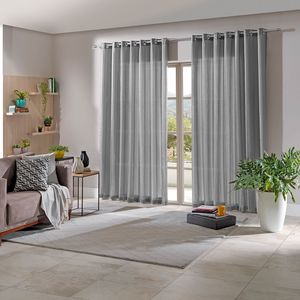 Cortina para Sala / Quarto Duplex Paternon 4,2 X 2,5m Titânio - Bella Janela