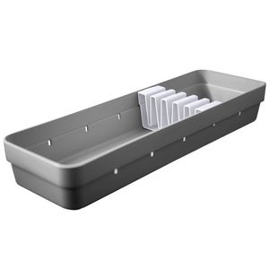 Organizador de Facas Logic 34,6cm Chumbo - Martiplast
