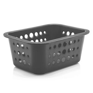 Cesta Organizadora Retangular 8x18cm Chumbo - Martiplast