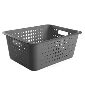 Cesta Organizadora Retangular 16x41cm Chumbo - Martiplast