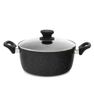Caçarola Antiaderente Angra 24cm Preta - Meridional