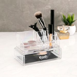 Organizador de Maquiagem com Gaveta Clear - Sottile
