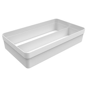 Organizador de Gavetas Logic 2 Divisórias 20x34,5cm Branco - Martiplast