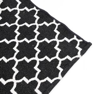 Tapete para Sala Jacquard Souk 200x250cm Preto - Comoditá