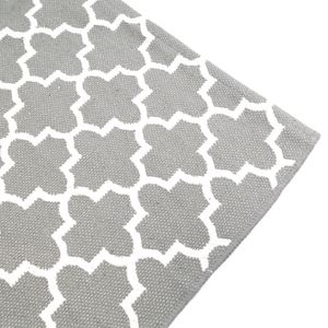 Tapete para Sala Jacquard Souk 100x150cm Cinza - Comoditá