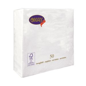 Guardanapo de Papel Folha Dupla 50 Folhas Bianco - Okay