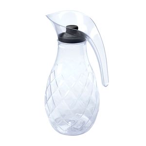 Jarra de Plástico Cristal 1,7l com Tampa Preta - Tiba