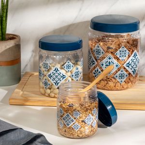 Porta Mantimentos Jazz 2,5l Azulejos - Tiba