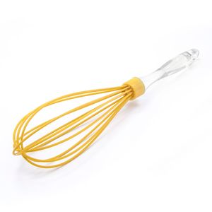Fouet de Silicone Amarelo com Cabo Transparente - Silicook