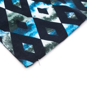 Capa para Almofada Acqua Linea 42x42cm Triângulo Azul - Branyl