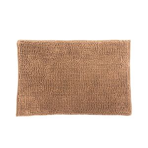 Tapete para Banheiro Retangular Chenille 40x60cm Marrom - Comoditá