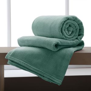 Manta Microfibra Solteiro Verde - Corttex