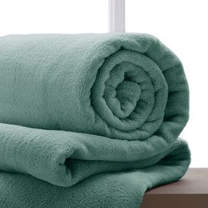 Manta Microfibra Solteiro Verde - Corttex