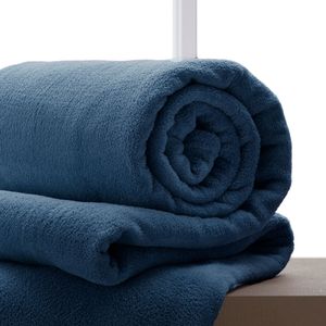 Manta Microfibra Casal Azul Marinho - Corttex