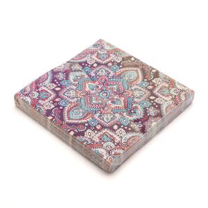 Guardanapo de Papel Mandala Vermelha 33cm - Sur La Table