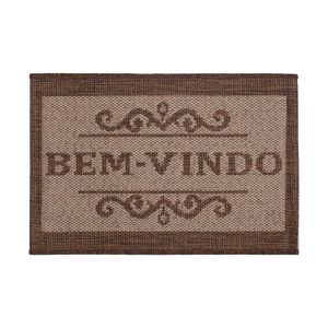 Capacho Eco-nat Bem Vindo 40x60cm Marrom - Têxtil J.serrano