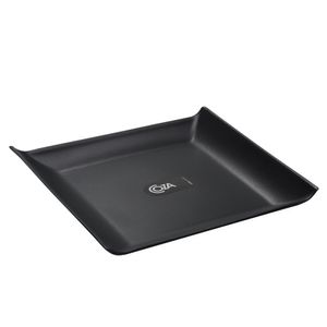 Prato de Lanche Preto 16cm Quadrado - Coza