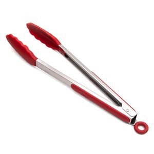 Pegador de Inox com Ponta De Silicone Vermelho - Silicook